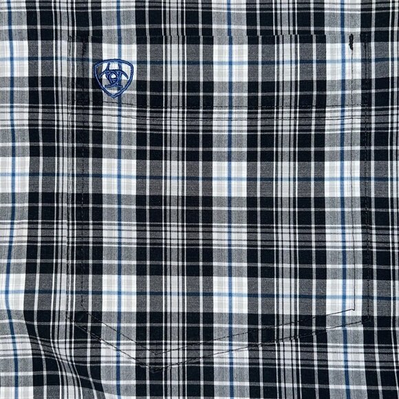 Ariat Pro Series Button Up Shirt Mens Size XL Long Sleeve Western Plaid - Picture 5 of 10